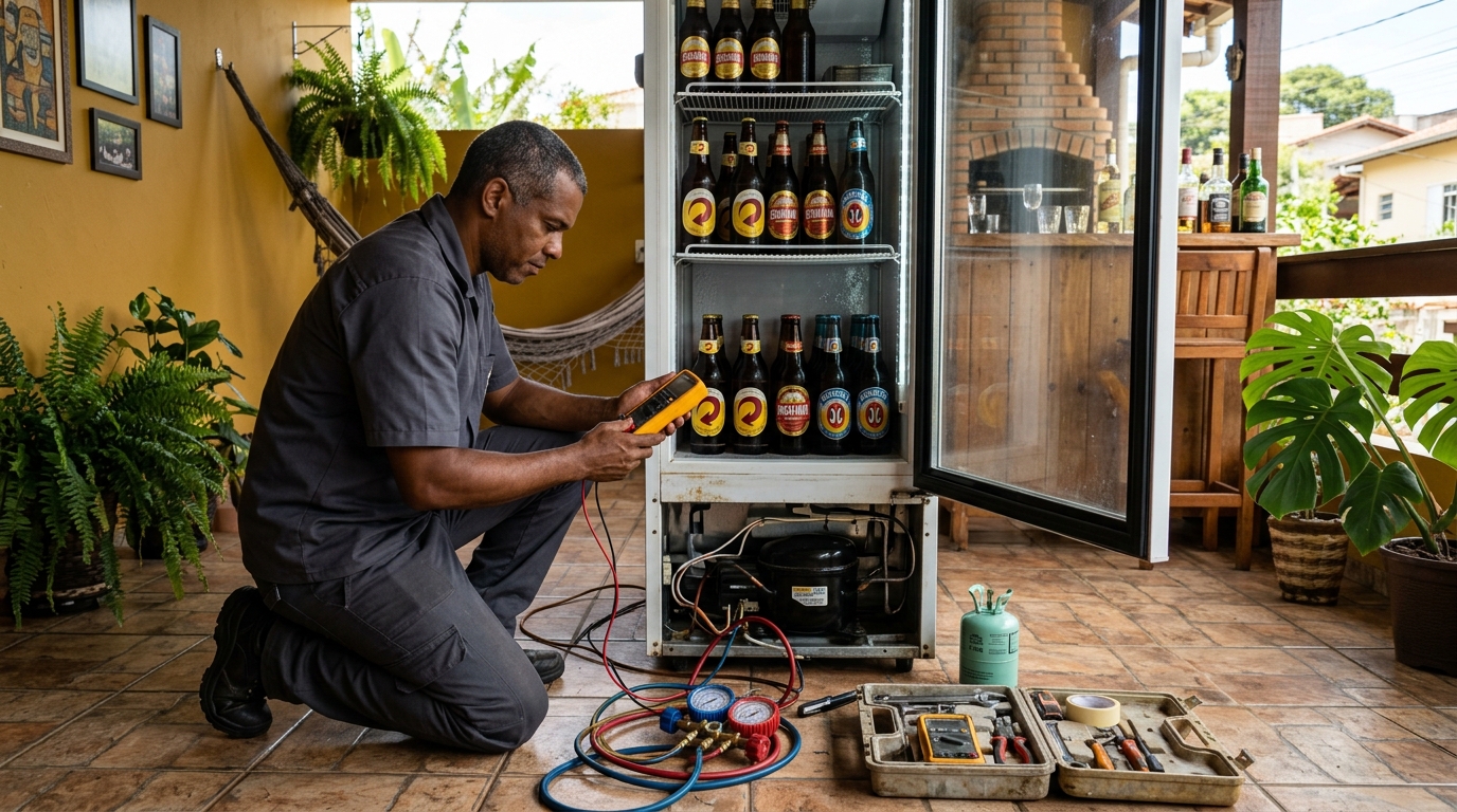 Conserto de placa eletrônica de cervejeira em Belém‑PA